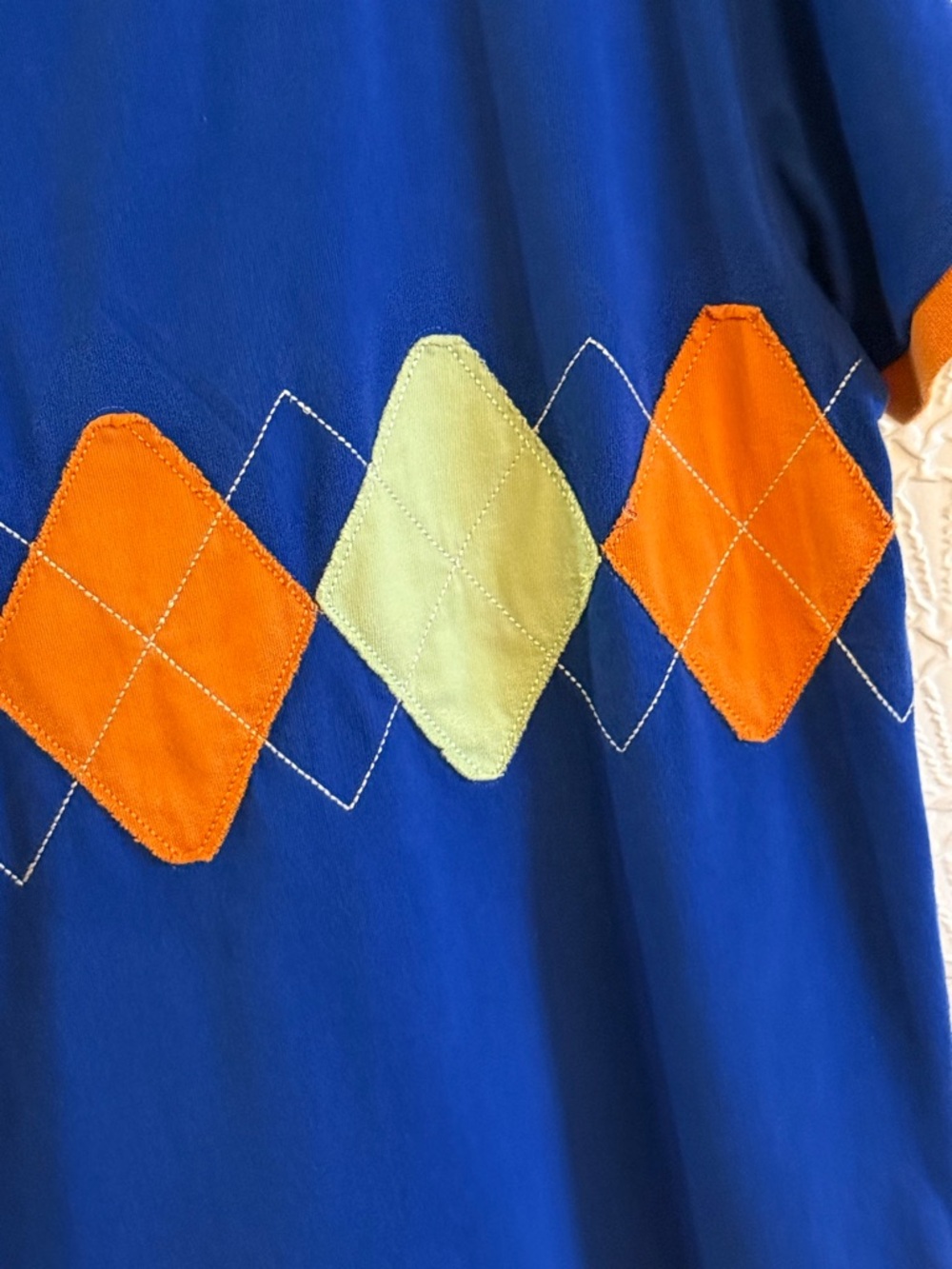 β¨ 18 yr old University of Florida Argyle Embroidered Polo Shirt - Blue & Orange - Picture 13 of 13